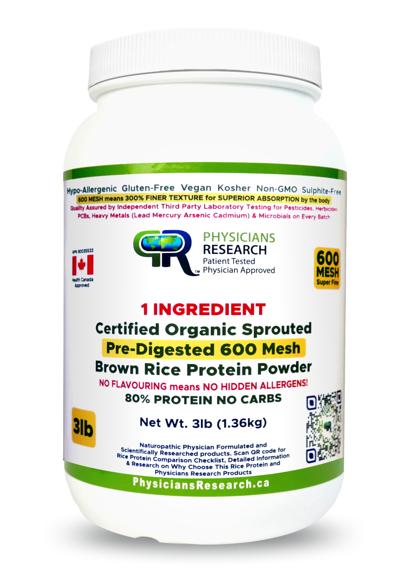 Digested Rice Protein Organic Brown Rice Protein Powder | Plant-Based Protein