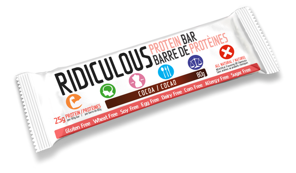 Ridiculous Protein Bar 80g each (BOX of 12) HIGH Protein LOW Carb Vegan Organic Superfood