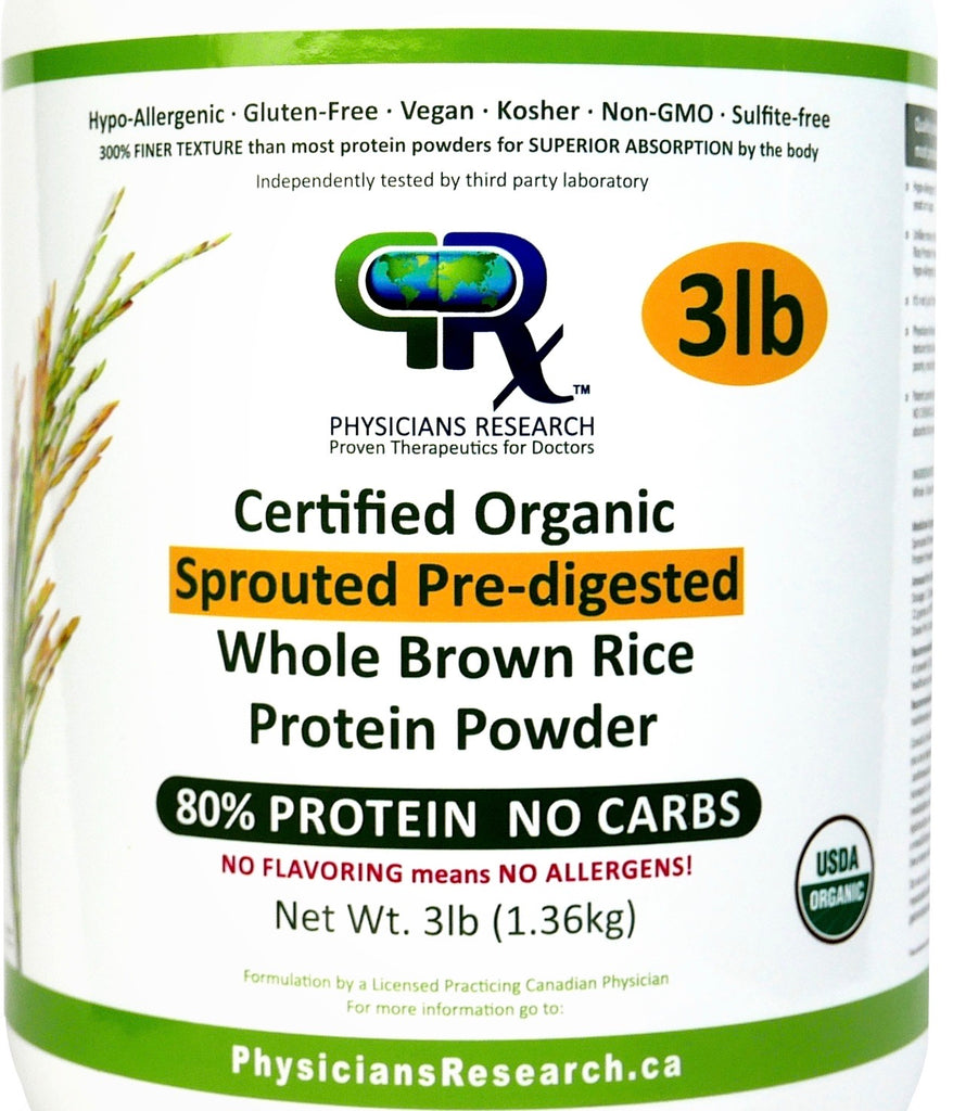 Rice Protein Organic Brown Rice Pre-Digested & Sprouted 600 Mesh 1.36k ...