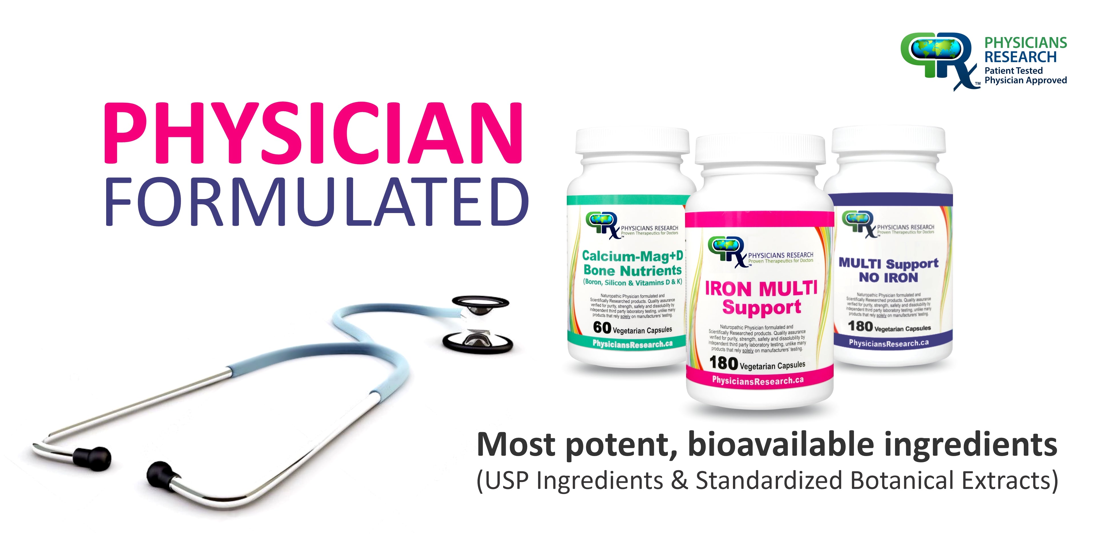 Physician Formulated, Most Potent, Bioavailable Ingredients (USP, Standardized Extracts)